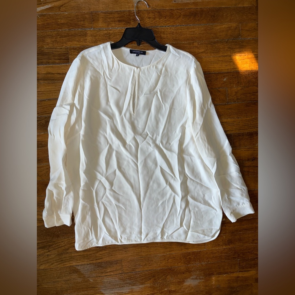 Lafayette 148 New York Silk Blouse Top Size Women’s XL